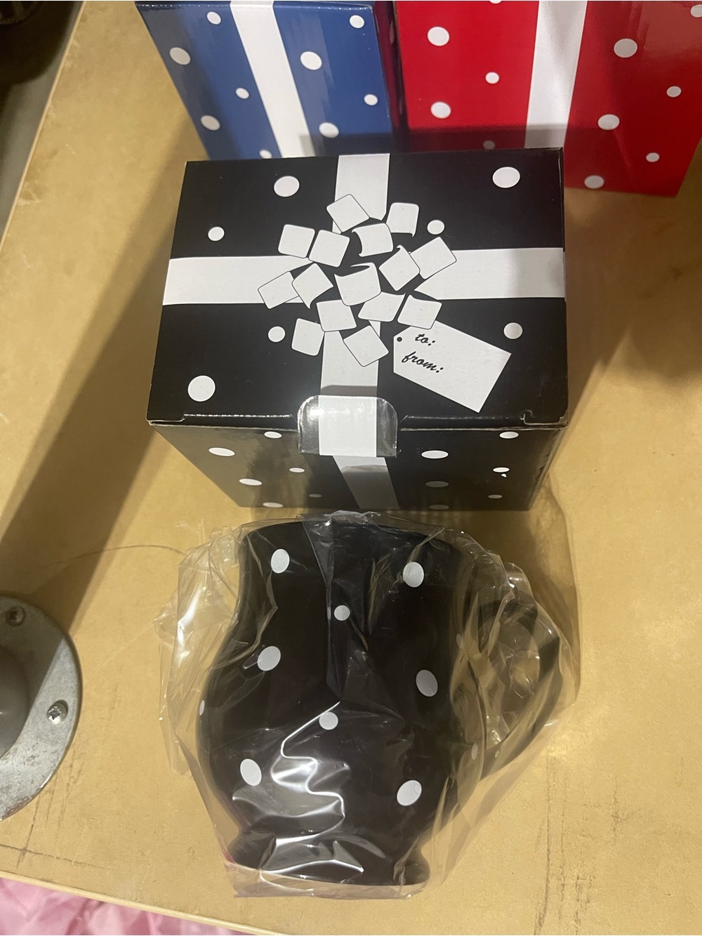 Black Polka Dot Mug Ceramic - Temptations